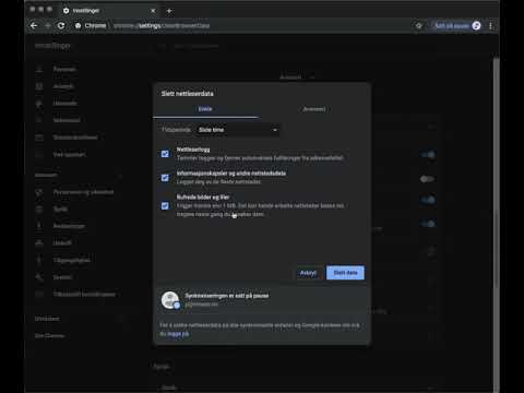 Slik sletter du loggen / cache i Google Chrome
