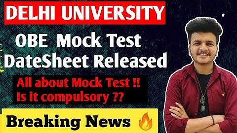 All About OBE Mock Test ||  Is it compulsory ?? || Mock test Datesheet