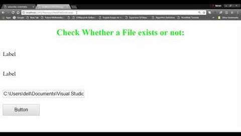 Check whether a File is exists or not in ASP.NET  | System.IO Namespace| part-3