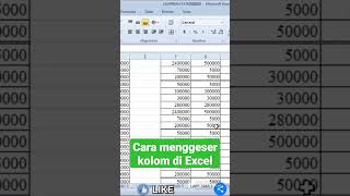 Cara Menggeser Tabel Di Excel Shorts Short Tutorial Excel