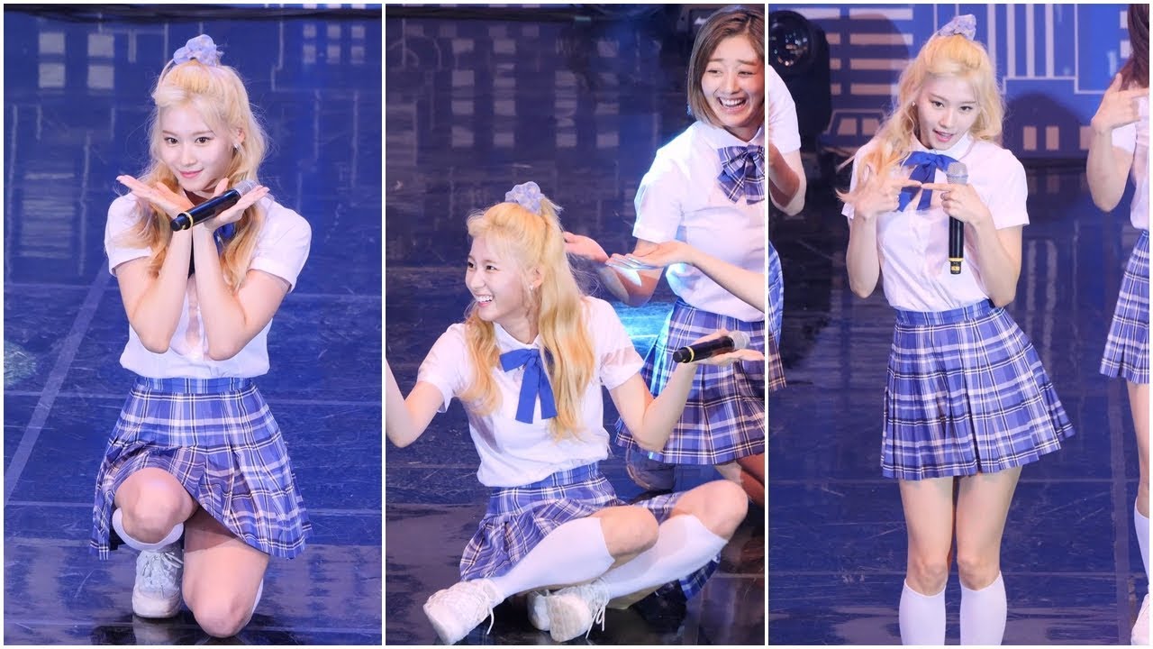 190707 주저앉아서 빵터진 트와이스 사나 직캠 4K '치얼업 CHEER UP' TWICE SANA fancam @ 포카리 챌린지 틴페스타 by Spinel
