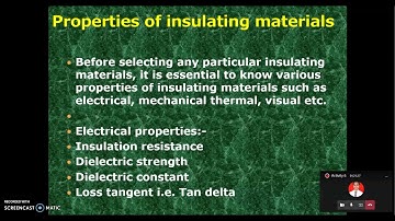 L3.1-Properties  of insulating materials