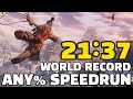 Sekiro Any% Speedrun in 21:37 (Former WR)