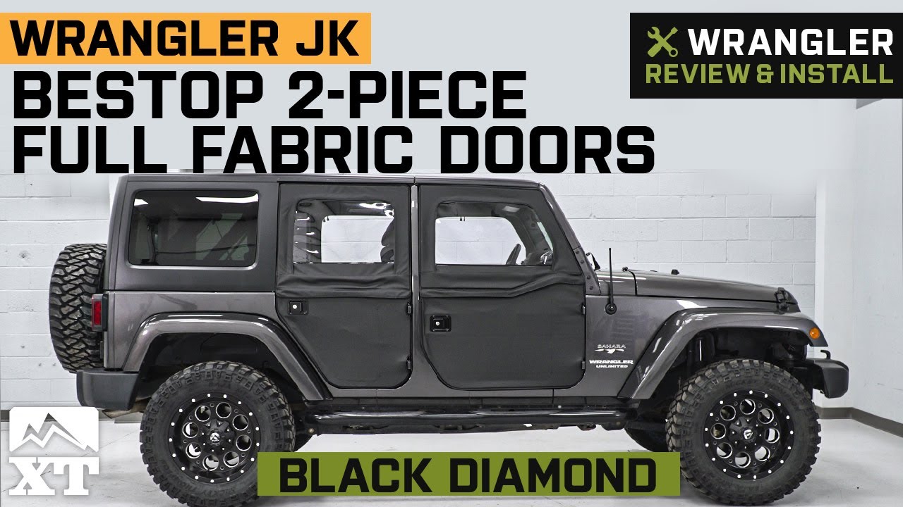 Bestop Jeep Wrangler 2-Piece Full Fabric Doors - Black Diamond J105246  (07-18 Jeep Wrangler JK)