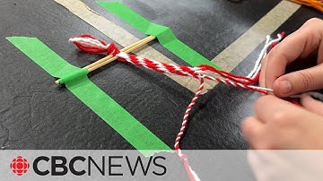 Learning the Métis art of finger weaving