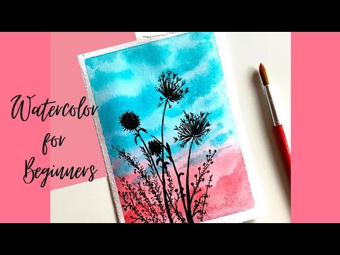 Step by Step Watercolor Painting For Beginners | Simple Watercolor