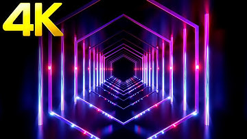 4K Abstract OLED Hexagon Blue & Pink Color Screensaver Video Motion Background Video Loop No sound