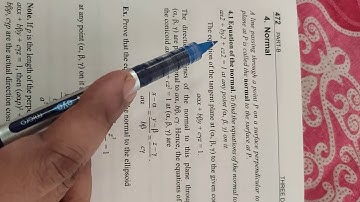 normal to conicoid video1