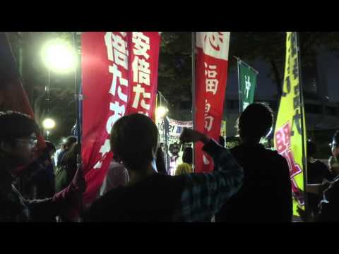 10.21 国際反戦デモ＠代々木公園、　学生シュプレヒコール
