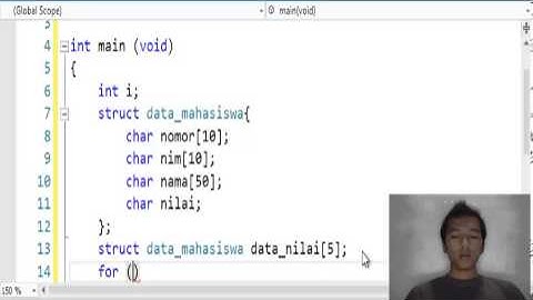 Penggunaan Struct pada sistem pendataan nilai mahasiswa dengan bahasa C