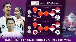 Hasil Lengkap Final Thomas & Uber Cup 2024. China Kawinkan Gelar #thomasubercup2024