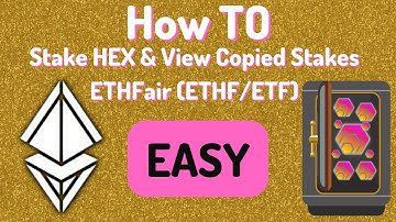 How to Stake Hex & View Copied Stakes EthereumFair (ETHF/ETF) Easy Method