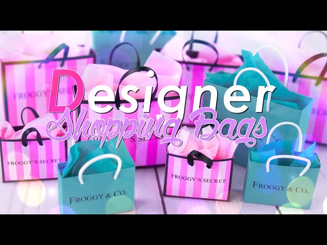 DIY - How to Make: Miniature Doll Designer Shopping Bags 