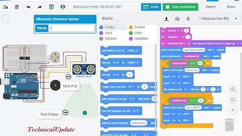 Tinkercad Arduino Project : Tank Level Control System New Logic