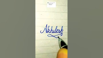 Akhilesh #name #handwriting #cursive #calligraphy #shorts
