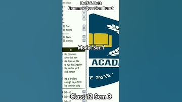 Duff & Dutt Model Set 1 Verse MCQ answer Class 12 Sem 3 #duffanddutt2025 #modelsetsolution #wbchse