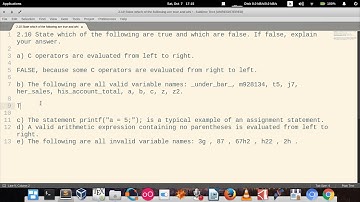 C How to Program (6th edition) - Deitel & Deitel, exercise 2.10