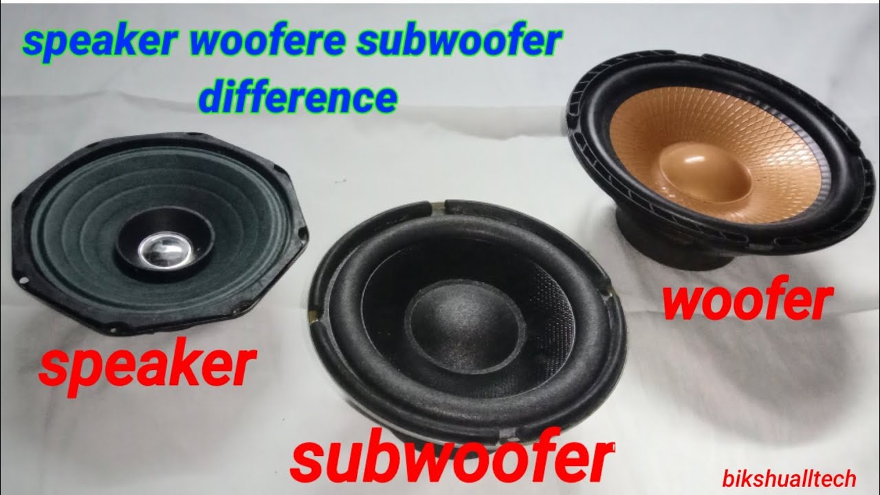 speaker woofer subwoofer difference explanation bikshualltech YouTube