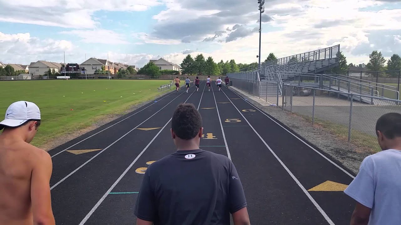 Linear Progression sprints (60 yards) view from behind YouTube