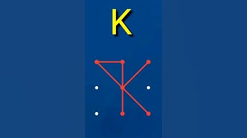 Letter K amazing pattern lock password #shorts Amazing Letter k screenlock pattern
