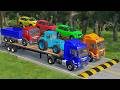 Flatbed Truck Mcqueen | Transportation with Truck - Pothole vs Car # -BeamNG.Drive