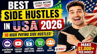 Best Side Hustles in USA 2026 🇺🇸 | 10 High Paying Side Hustles To Make Money Online 💰