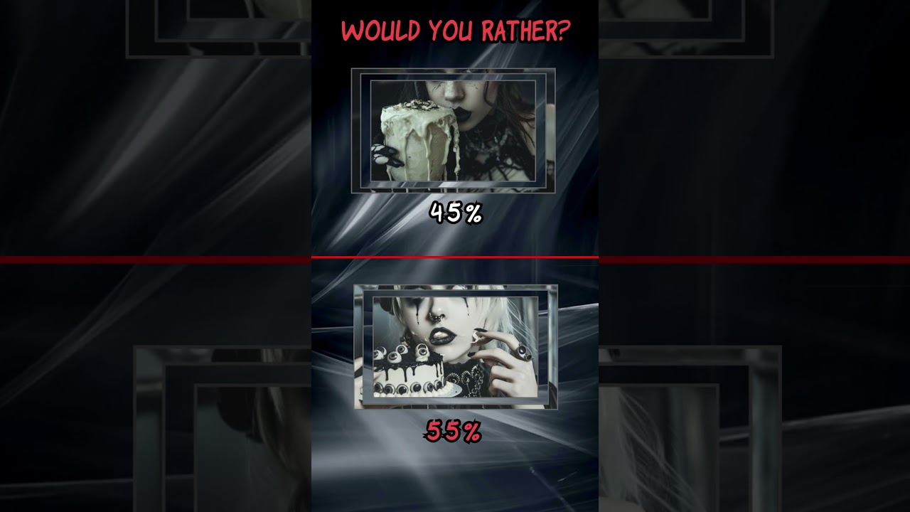 Would You Rather? Gothic Girl Eating Disgusting Gross Foods Episode 2🖤