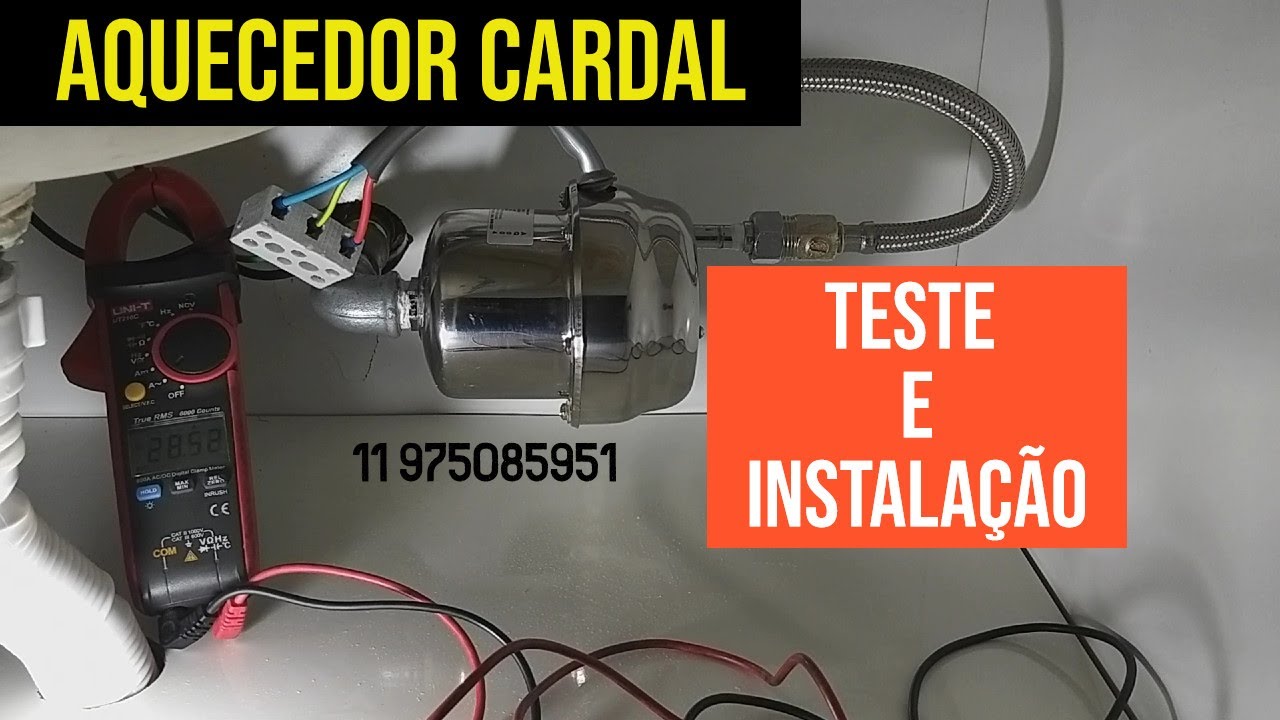 Cardal Aquecedor de lavatório Cardal - Instalação passo a passo - YouTube