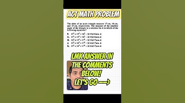 Can you solve this ACT math problem? Let me know. #act #actmath #actprep #acttips #satmath
