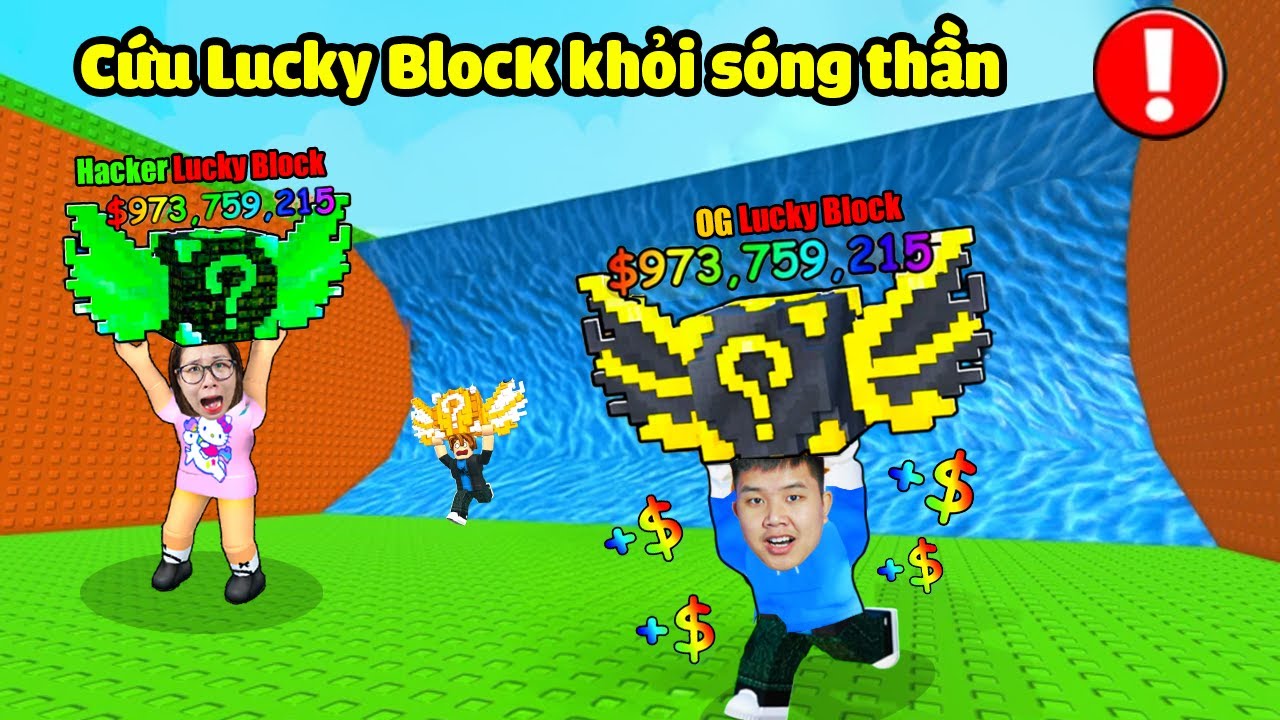 bqThanh & Ốc Chạy nhặt Lucky Block siêu hiếm thoát khỏi sóng thần mở toàn Brainrot Vip để kiếm tiền
