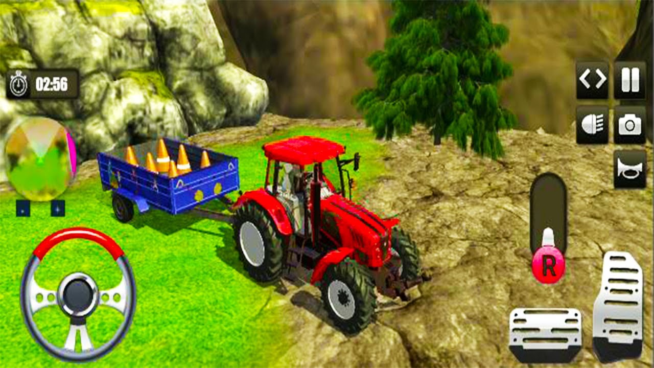 Heavy Tractor Trolley Cargo Simulator - Android GamePlay - Simulator Games Android