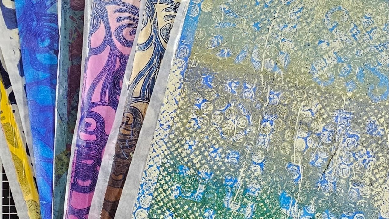 #GPP Gel Plate Play background papers #gelpress 