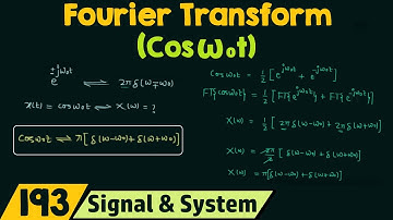 Fourier Transform of Basic Signals (Cosω₀t)