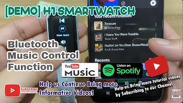 [Demo] H1 Smartwatch - Bluetooth Music Control Function 
