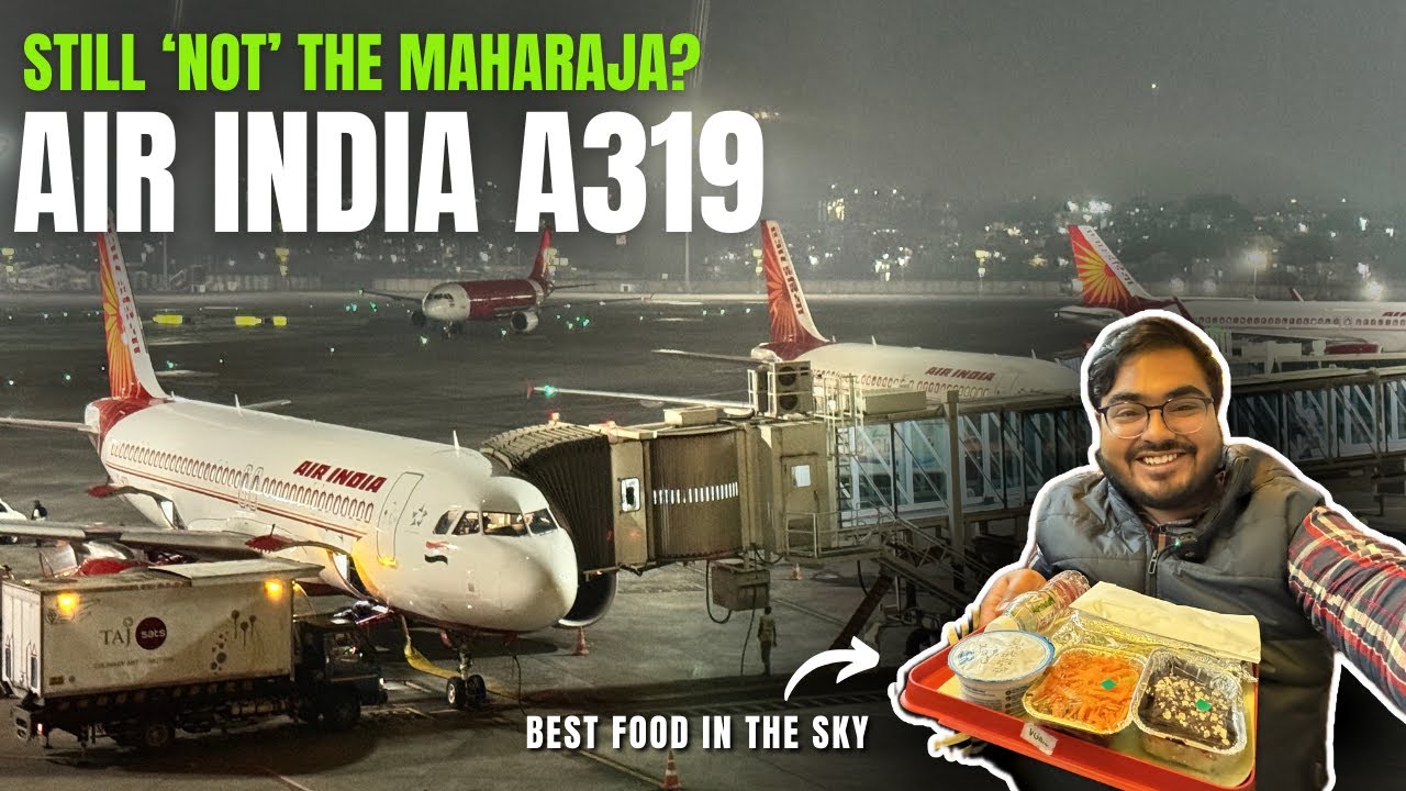 MAHARAJA's CUTE Bird - Air India A319 Review | Mumbai to Kolkata with AMAZING DINNER