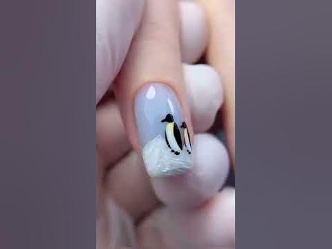 Пингвины на ногтях🐧 #shorts #nails #nailsrt - YouTube
