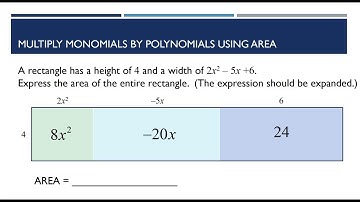 Multiply Monomials by Polynomials Basic Area Model