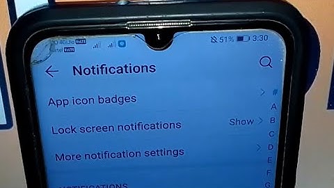 how to show notification on lock screen in honor 20i mobile