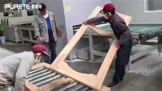 Wooden door Frame painting by roller coater machine
