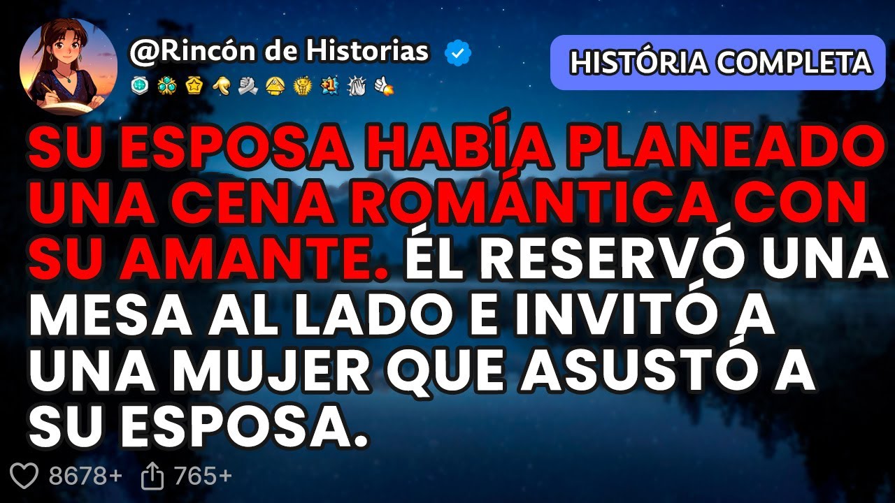 SU ESPOSA HABÍA PLANEADO UNA CENA ROMÁNTICA CON SU AMANTE.
