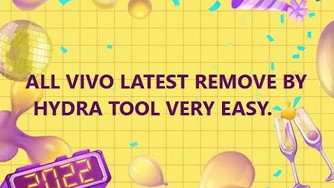 Vivo Y20i Y20S Z6_5G Password Pattern Frp REMOVE BY HYDRA TOOL IN 2MINUTES