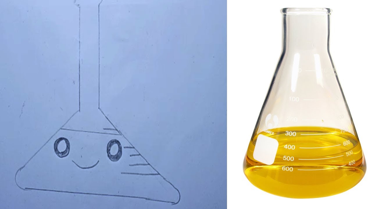 How To Draw An Erlenmeyer Flask Cute And Easy YouTube