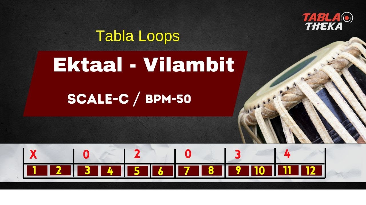 Tabla Loops Ektaal Vilambit Scale C BPM 50