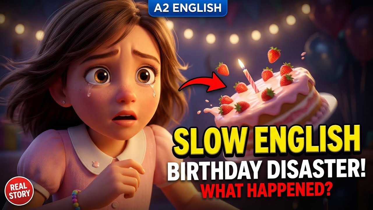 A Birthday Surprise Turned Into a Disaster… What Happened? 🎂 | Slow English (A2)