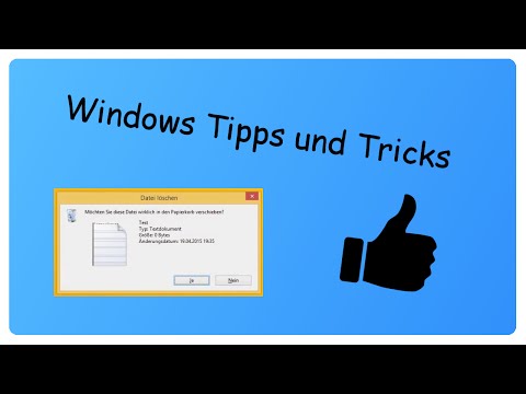 Windows Tipps und Tricks - Dateien ohne Bestätigung löchen