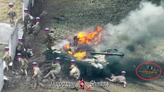 Russia sent new tanks & BMP into attack, Ukraine FPV drones destroy them massive
