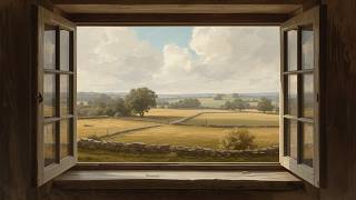 Open Window View Of Country Farm Fields Vintage Painting | Frame TV Art | 2-Hour Screensaver screenshot 1