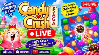 🍭 Candy Crush Saga LIVE 🔴 | Sweet Gameplay, Hard Levels & Fun! 🎮Copy Title screenshot 2