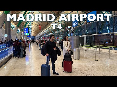 Madrid, Spain | K Arrival and Departure At Madrid Airport | Terminal 4 | Terminal Walkthrough 4K