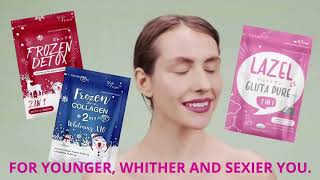 💙FROZEN COLLAGEN whitening 60caps 💗LAZEL GLUTA PURE booster 30caps ❤️FROZEN DETOX slimming 60caps